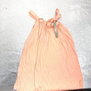 Kenar Womens A Line Dress Coral Square Neck Sleeveless Flower Pullover M New